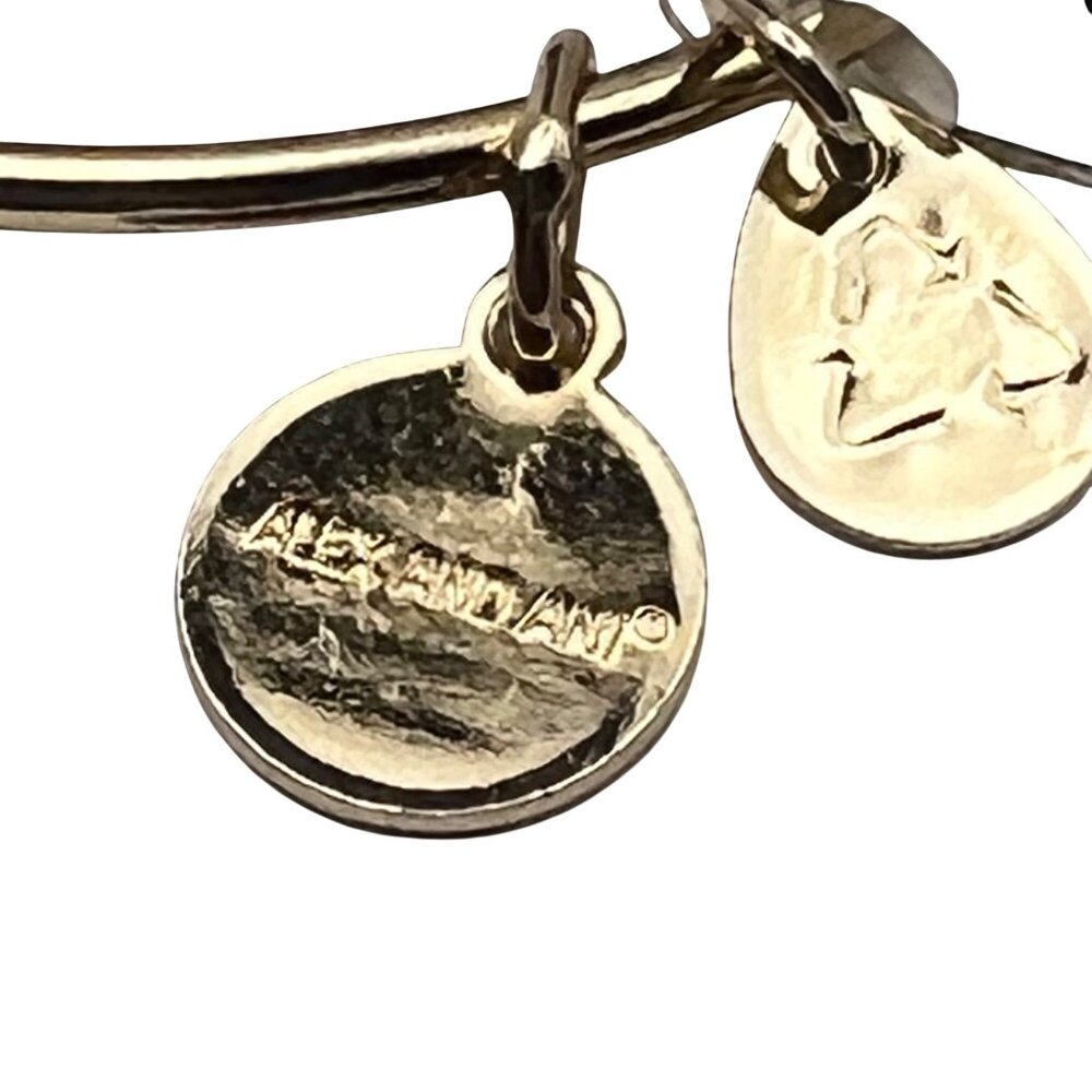 Alex And Ani Gold Bangle Bracelet Femme & Fierce Charm Barbie Collection Mattel - Picture 8 of 9